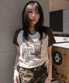 WEGO キーネックサイドレースアップちびT