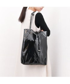 UNBILLION カシュカシュ cachecache / エナメル調結びハンドルA4サイズトート