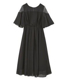 YECCA VECCA レース切替シフォンドレス