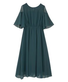 YECCA VECCA レース切替シフォンドレス