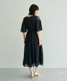 YECCA VECCA レース切替シフォンドレス