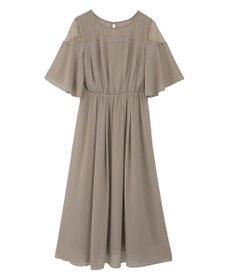 YECCA VECCA レース切替シフォンドレス