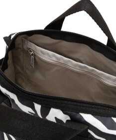 LeSportsac MINI DUFFEL CROSSBODY/クリームブラックゼブラ