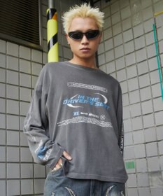 WEGO ピグメントスリーブロゴT（LS）