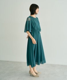 YECCA VECCA レース切替シフォンドレス