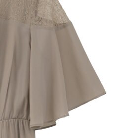 YECCA VECCA レース切替シフォンドレス