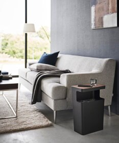 tower 天板付きトラッシュカン リン 角型 ブラウン