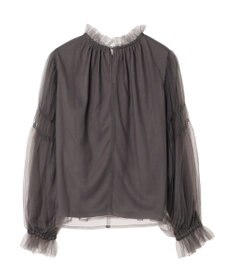 Green Parks ・ＥＬＥＮＣＡＲＥ　ＤＵＥ　チュールハイネックブラウス