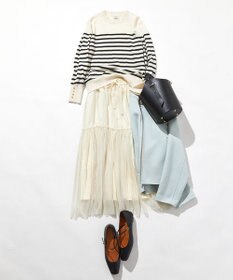 23区 S 【洗える】ピュアカシミヤ ボーダー ニット