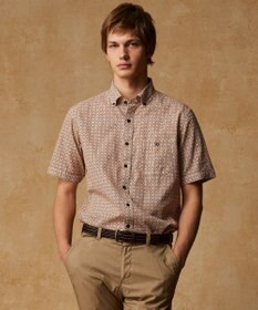 JOSEPH ABBOUD 【キングサイズ・サスティナブル】ジオメットリックパターン シャツ