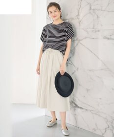 ANY L 【洗濯機可/UVケア/接触冷感】フレンチスリーブロゴ・カラーTシャツ