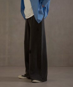 WEGO 【ウエストゴム】ダメージスウェットバギーパンツ