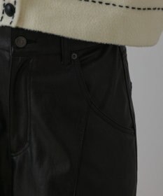 GRACE CONTINENTAL カーブフェイクレザーパンツ