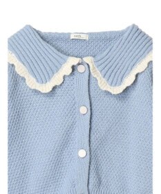 earth music&ecology フリルカラーカーディガン