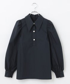 #Newans 【セレモニーにも】下から着られちゃう！尖り襟パフスリーブブラウス