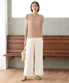 自由区 【洗える・XSサイズあり】シアーコイル ニット