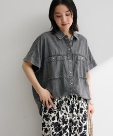 Green Parks シアーデニム２ＷＡＹビックドルマンシャツ