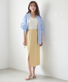 Feroux 【洗える】カラーストライプビッグ シャツ