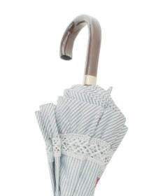 MOONBAT 【遮光/晴雨兼用】POLO RALPH LAUREN （ポロラルフローレン） 長傘 晴雨兼用日傘 ストライプフリル 遮光 遮熱 UV