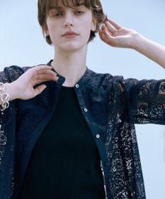 J.PRESS LADIES 【洗える】リブ ノースリーブ カットソー