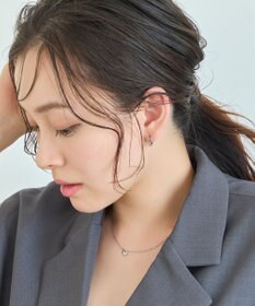 Phoebe 【金属アレルギー対応】スリークハートネックレス　シルバー/サージカルステンレス