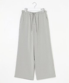 J.PRESS LADIES 【洗える】エアロツイルストライプ イージーパンツ