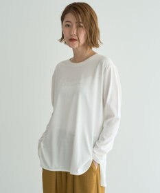 YECCA VECCA ラウンドヘム長袖ロゴTee