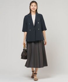 J.PRESS LADIES S BREEZ COOL トロ ハーフスリーブ ダブル ジャケット