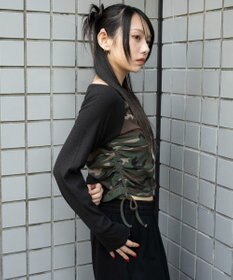 WEGO キーネックサイドドロストラグランロンT