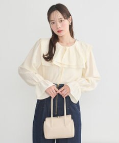 earth music&ecology ２ＷＡＹスクエアラッフルカラーブラウス