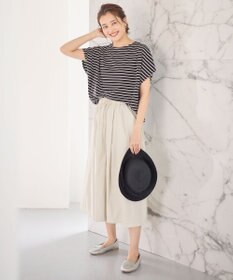 ANY L 【洗濯機可/UVケア/接触冷感】フレンチスリーブロゴ・カラーTシャツ