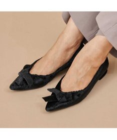 MODE ET JACOMO <carino>ベルベットリボンパンプス
