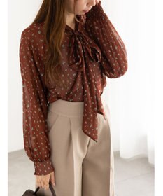 Te chichi パターンアソートシフォンボウタイブラウス《2025Autumn catalog vol.2 item》