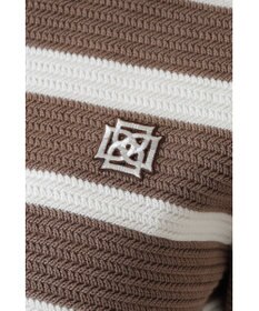 DAKS ボーダーショート丈ニットプルオーバー