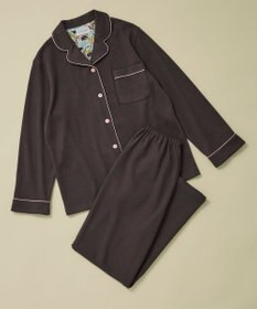 une nana cool 【綿混】ソフトコットンリブ 長袖開襟パジャマ MADE WITH LIBERTY FABRIC