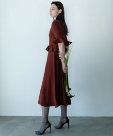 自由区 【カトリエムブーケ】Ruche フリルディテールニットドレス