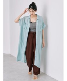 AMERICAN HOLIC 楊柳Ｗポケット開襟ワンピース