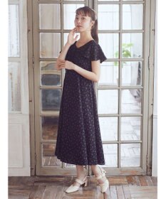 earth music&ecology フロントギャザーフラワーワンピース