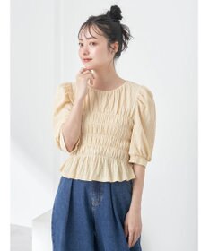 earth music&ecology ポコポコシャーリングトップス