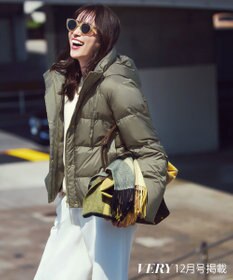 23区 S 【滝沢眞規子さん着用/VERY掲載】シレータフタ コンパクト ダウンコート カーキ系