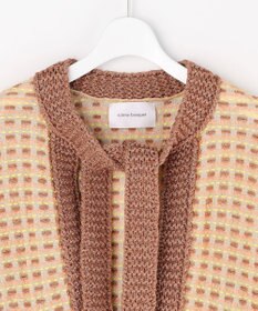 自由区 【カトリエムブーケ】Lame tweed ボウタイディテールジャケット