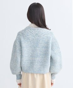 earth music&ecology スラブラメヤーンケーブルカーディガン