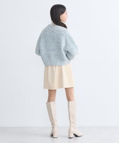 earth music&ecology スラブラメヤーンケーブルカーディガン