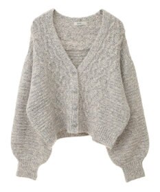 earth music&ecology スラブラメヤーンケーブルカーディガン