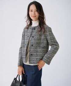 J.PRESS LADIES L Lightループチェック ツイード ジャケット