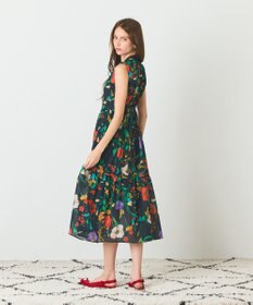 GRACE CONTINENTAL ボタニカルティアードワンピース