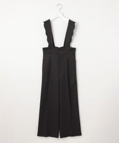 Feroux 【洗える】スカラップデザイン・サスペンダー付きパンツ