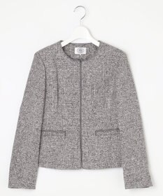 J.PRESS LADIES 【セットアップ対応】Light Tweed ノーカラー ジャケット