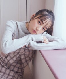 earth music&ecology 袖口刺繍リブニットプルオーバー