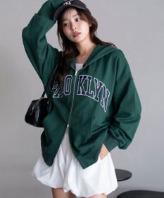 WEGO グラフィックBIGZIPパーカー